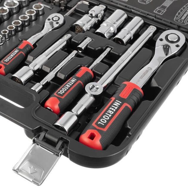 Набор инструментов 73 ед. STORM, 1/2", 1/4", Сr-V INTERTOOL ET-8073, фото , зображення 6 | SNABZHENIE.com.ua Набор инструментов 73 ед. STORM, 1/2", 1/4", Сr-V INTERTOOL ET-8073, фото , зображення 6 | SNABZHENIE.com.ua