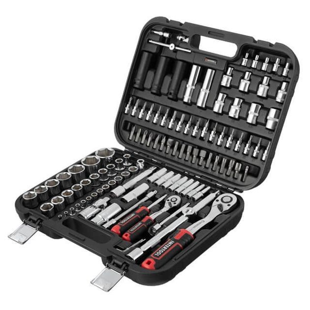 Набор инструментов 111 ед. STORM, 1/2", 1/4", Сr-V INTERTOOL ET-8111, фото  | SNABZHENIE.com.ua