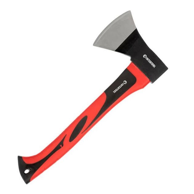 Топор 800 г, фиберглассовая ручка INTERTOOL HT-0262, фото  | SNABZHENIE.com.ua