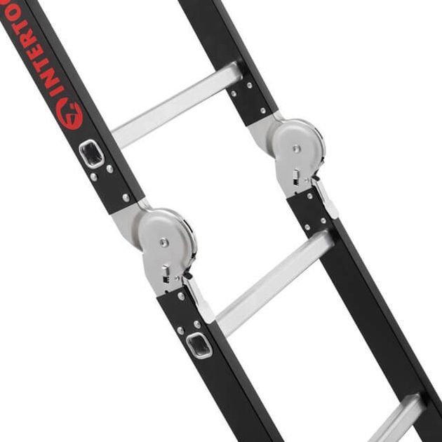 Лестниця мультифункціональна трансформер 4х4 ступені, сталевий профіль, 4450 мм, 150 кг INTERTOOL LT-0024, фото , зображення 6 | SNABZHENIE.com.ua Лестниця мультифункціональна трансформер 4х4 ступені, сталевий профіль, 4450 мм, 150 кг INTERTOOL LT-0024, фото , зображення 6 | SNABZHENIE.com.ua