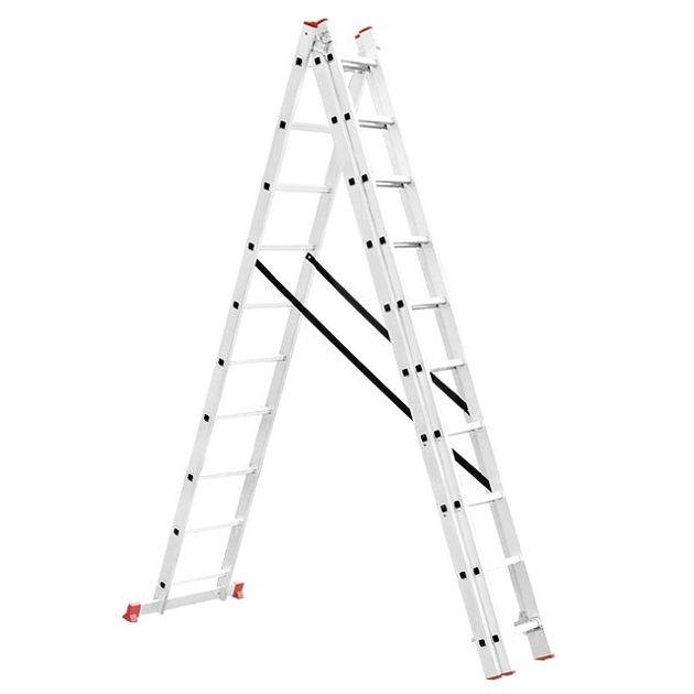 Лестница алюминиевая 3-секционная INTERTOOL LT-0310, 6,48 м, фото  | SNABZHENIE.com.ua