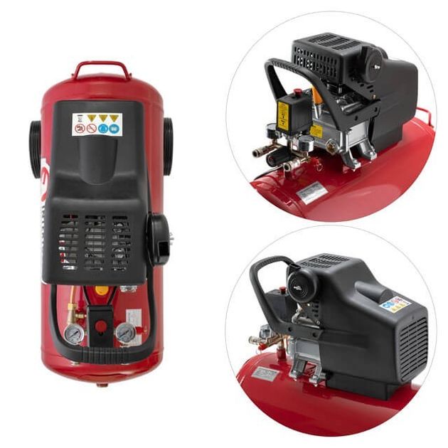 Компресор 50 л, 1.5 кВт, 220 В, 8 атм, 206 л/мин. INTERTOOL PT-0003, фото , зображення 7 | SNABZHENIE.com.ua
