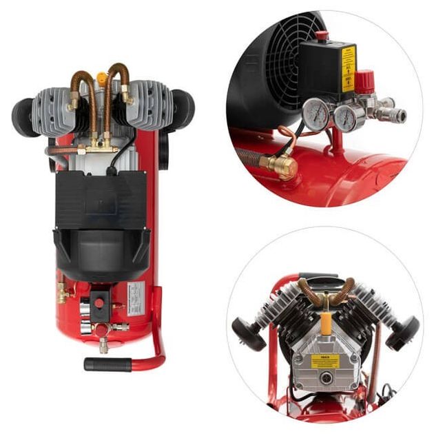 Компрессор INTERTOOL PT-0007, 50 л, 3 кВт, 10 атм, 420 л/мин, 2 цил., фото , изображение 5 | SNABZHENIE.com.ua Компрессор INTERTOOL PT-0007, 50 л, 3 кВт, 10 атм, 420 л/мин, 2 цил., фото , изображение 5 | SNABZHENIE.com.ua