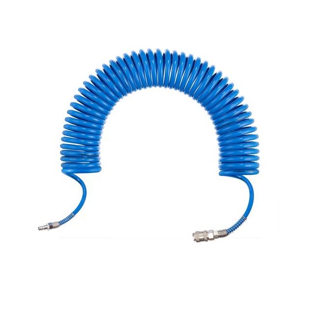 Шланг спіральний поліуретановий 6.5х10мм, 10м з швидкороз'ємними з'єднаннями INTERTOOL PT-1711, фото , зображення 2 | SNABZHENIE.com.ua