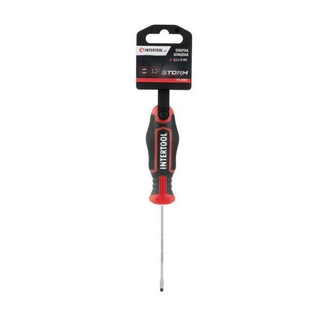 Отвертка шлицевая SL3.0*75 мм, S2, STORM INTERTOOL VT-3401, фото , изображение 5 | SNABZHENIE.com.ua Отвертка шлицевая SL3.0*75 мм, S2, STORM INTERTOOL VT-3401, фото , изображение 5 | SNABZHENIE.com.ua