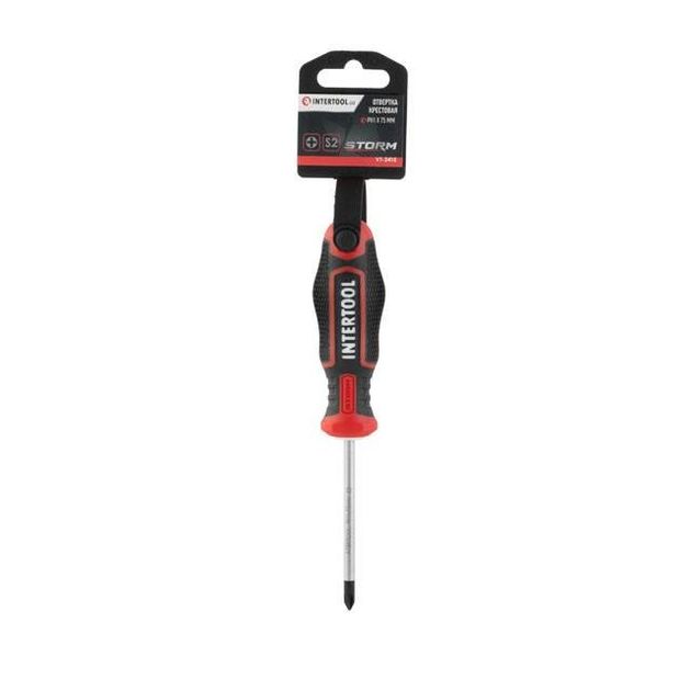 Отвертка крестовая PH1*75 мм, S2, INTERTOOL VT-3415, фото , изображение 5 | SNABZHENIE.com.ua Отвертка крестовая PH1*75 мм, S2, INTERTOOL VT-3415, фото , изображение 5 | SNABZHENIE.com.ua