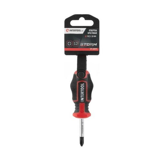 Отвертка крестовая PH2*38 мм, S2, STORM INTERTOOL VT-3419, фото , изображение 5 | SNABZHENIE.com.ua Отвертка крестовая PH2*38 мм, S2, STORM INTERTOOL VT-3419, фото , изображение 5 | SNABZHENIE.com.ua