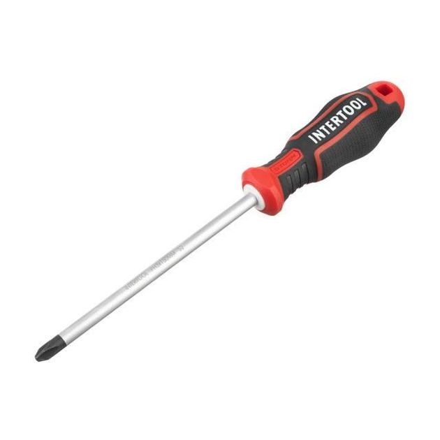 Отвертка крестовая PH3 150 мм, S2, INTERTOOL VT-3424, фото  | SNABZHENIE.com.ua