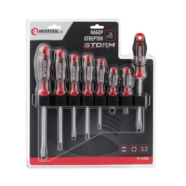 Набор отверток 8 ед. STORM INTERTOOL VT-3438 (разные размеры), фото , изображение 5 | SNABZHENIE.com.ua Набор отверток 8 ед. STORM INTERTOOL VT-3438 (разные размеры), фото , изображение 5 | SNABZHENIE.com.ua