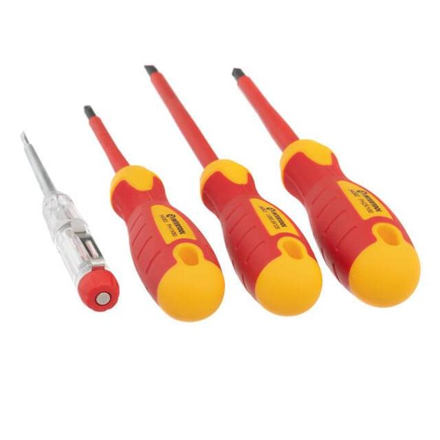 Набор изолированных отверток VDE 4 шт с индикатором, STORM INTERTOOL VT-3604, фото , изображение 4 | SNABZHENIE.com.ua
