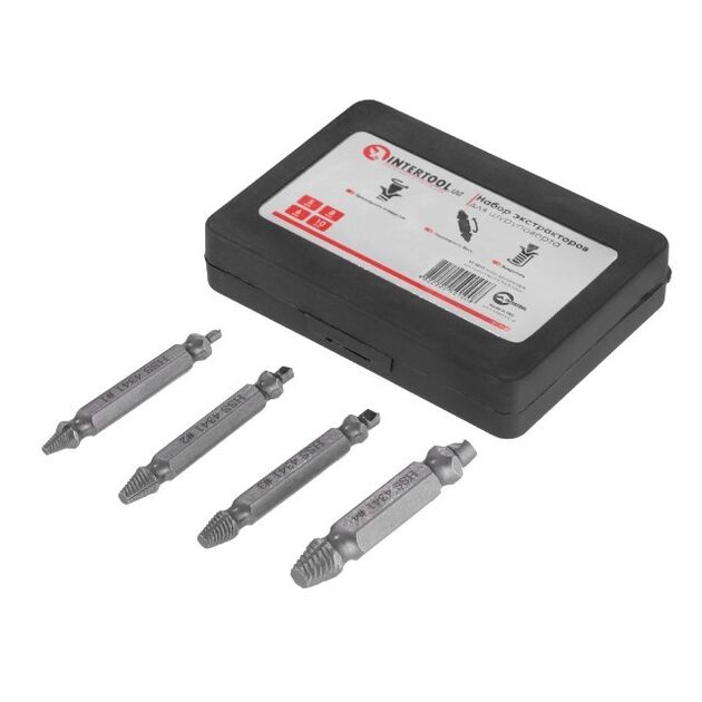 Набір екстракторів для шуруповерта 5,6,8,10мм INTERTOOL VT-5010, фото , зображення 3 | SNABZHENIE.com.ua Набір екстракторів для шуруповерта 5,6,8,10мм INTERTOOL VT-5010, фото , зображення 3 | SNABZHENIE.com.ua
