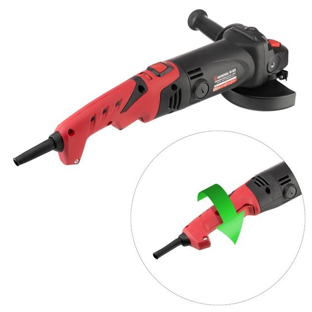 Кутова шліфмашина 1200 Вт, діаметр круга 125 мм, 5000-12000 об/хв, поворотна рукоятка INTERTOOL WT-0225, фото , зображення 5 | SNABZHENIE.com.ua Кутова шліфмашина 1200 Вт, діаметр круга 125 мм, 5000-12000 об/хв, поворотна рукоятка INTERTOOL WT-0225, фото , зображення 5 | SNABZHENIE.com.ua