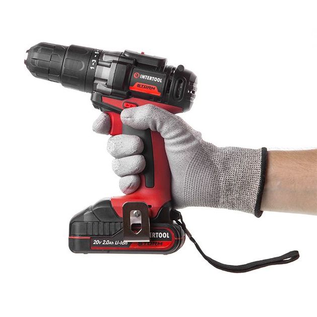 Аккумуляторная дрель-шуруповерт INTERTOOL WT-0328 20 В, 35 Нм, 0-400/0-1500 об/мин, 0,8-10 мм, литий-ион, 2x2.0 Ач, ЗУ, кейс, фото , изображение 10 | SNABZHENIE.com.ua