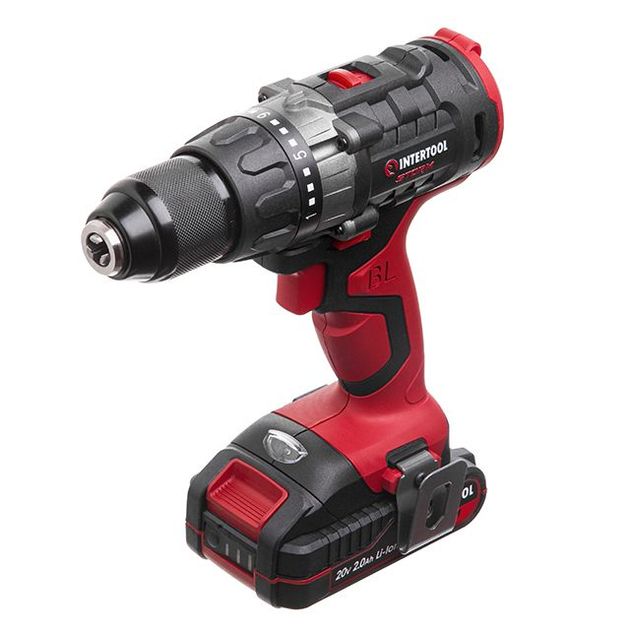 Аккумуляторная дрель-шуруповерт INTERTOOL WT-0331 с бесщеточным двигателем 20 В, фото  | SNABZHENIE.com.ua