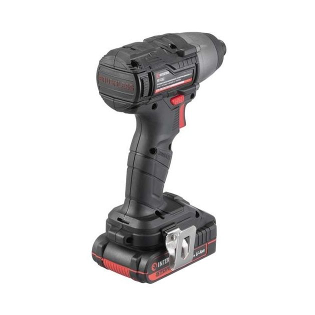 Акумуляторний ударний шуруповерт з безщітковим двигуном 20 В, 200 Нм, 0-2900 об/хв, 0-4000 уд/хв, 1/4, літій-іон, 2.0 Ач, ЗУ 2А, кейс INTERTOOL WT-0362, фото , зображення 4 | SNABZHENIE.com.ua