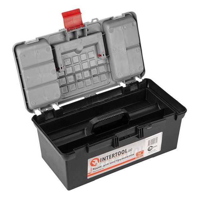 Ящик для инструментов, 16" 396*216*164 мм INTERTOOL BX-0016, фото , зображення 2 | SNABZHENIE.com.ua Ящик для инструментов, 16" 396*216*164 мм INTERTOOL BX-0016, фото , зображення 2 | SNABZHENIE.com.ua