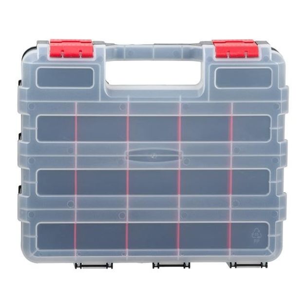 Двусторонний пластиковый органайзер 12,5” 2 в 1 INTERTOOL BX-4022, фото  | SNABZHENIE.com.ua