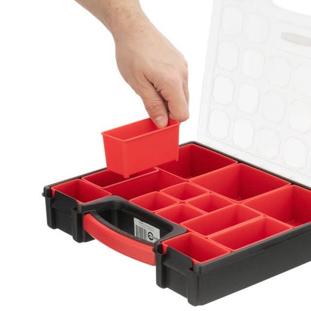 Органайзер на 12 лотков INTERTOOL BX-4031, 31.5x27x6 см, фото , изображение 3 | SNABZHENIE.com.ua Органайзер на 12 лотков INTERTOOL BX-4031, 31.5x27x6 см, фото , изображение 3 | SNABZHENIE.com.ua