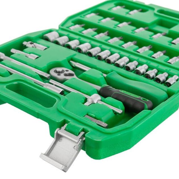 Набор инструментов 46 шт., 1/4" INTERTOOL ET-6046SP, фото , зображення 6 | SNABZHENIE.com.ua Набор инструментов 46 шт., 1/4" INTERTOOL ET-6046SP, фото , зображення 6 | SNABZHENIE.com.ua
