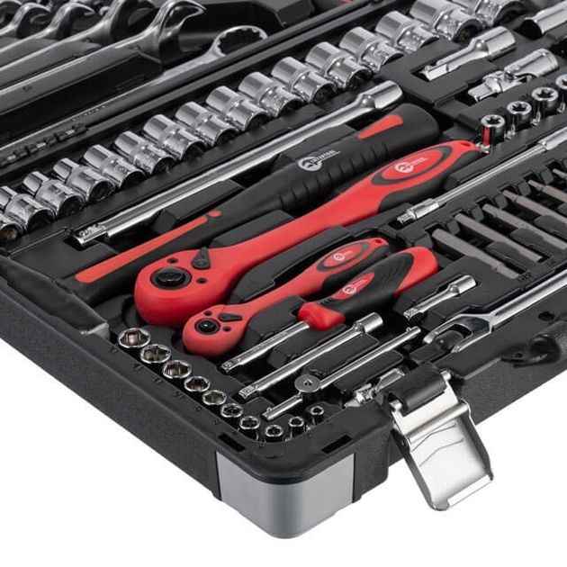 Профессиональный набор инструментов 1/4" & 1/2", 119 ед. INTERTOOL ET-7119, фото , зображення 4 | SNABZHENIE.com.ua