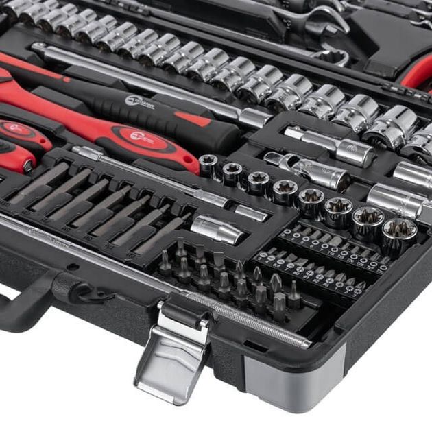 Профессиональный набор инструментов 1/4" & 1/2", 119 ед. INTERTOOL ET-7119, фото , зображення 5 | SNABZHENIE.com.ua