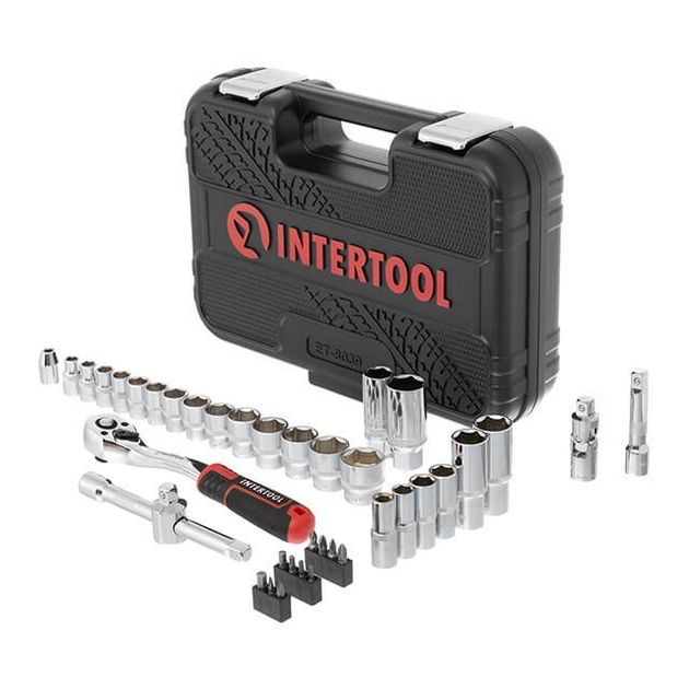 Набор инструментов 3/8", 39 предметов, Cr-V STORM INTERTOOL ET-8039, фото , изображение 3 | SNABZHENIE.com.ua Набор инструментов 3/8", 39 предметов, Cr-V STORM INTERTOOL ET-8039, фото , изображение 3 | SNABZHENIE.com.ua