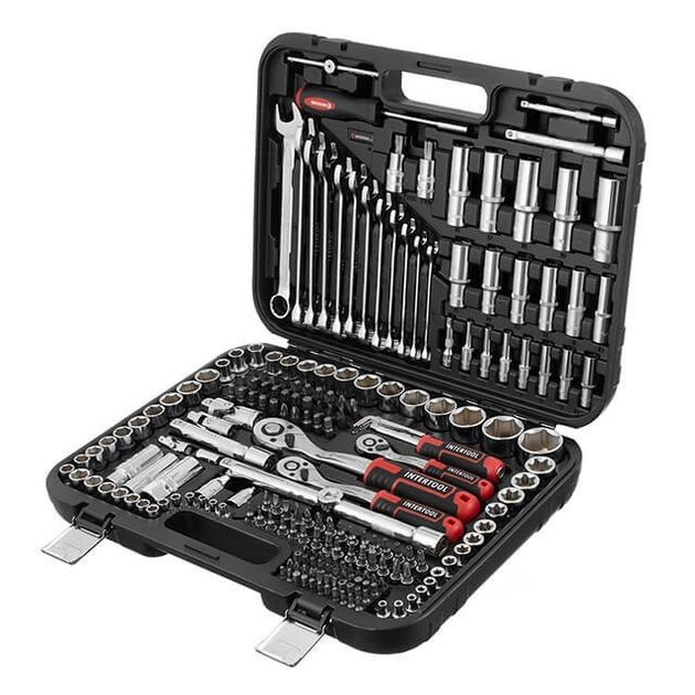 Набор инструментов 1/2, 3/8, 1/4" 219 ед. Cr-V STORM INTERTOOL ET-8219, фото  | SNABZHENIE.com.ua
