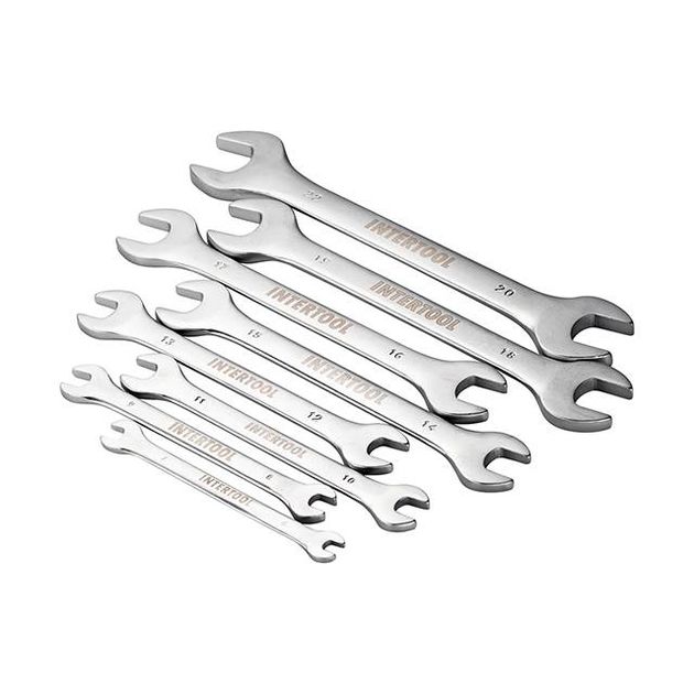 Набор рожковых ключей 8 шт, 6-22 мм Cr-V INTERTOOL HT-1002, фото , зображення 3 | SNABZHENIE.com.ua Набор рожковых ключей 8 шт, 6-22 мм Cr-V INTERTOOL HT-1002, фото , зображення 3 | SNABZHENIE.com.ua