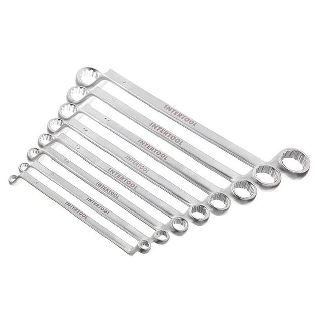 Набор ключей накидных 8 ед., 6-22 мм Cr-V INTERTOOL HT-1102, фото , зображення 3 | SNABZHENIE.com.ua Набор ключей накидных 8 ед., 6-22 мм Cr-V INTERTOOL HT-1102, фото , зображення 3 | SNABZHENIE.com.ua