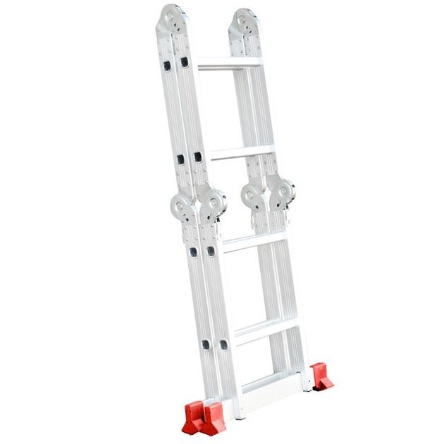 Лестниця алюмінієва мультифункціональна трансформер 4*2 ст. 2.38м INTERTOOL LT-0028, фото , зображення 4 | SNABZHENIE.com.ua Лестниця алюмінієва мультифункціональна трансформер 4*2 ст. 2.38м INTERTOOL LT-0028, фото , зображення 4 | SNABZHENIE.com.ua