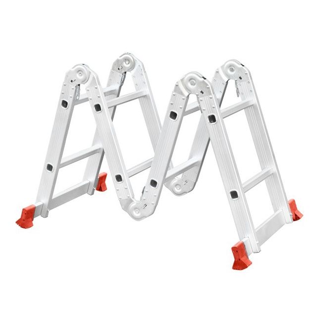 Лестниця алюмінієва мультифункціональна трансформер 4*2 ст. 2.38м INTERTOOL LT-0028, фото , зображення 5 | SNABZHENIE.com.ua Лестниця алюмінієва мультифункціональна трансформер 4*2 ст. 2.38м INTERTOOL LT-0028, фото , зображення 5 | SNABZHENIE.com.ua