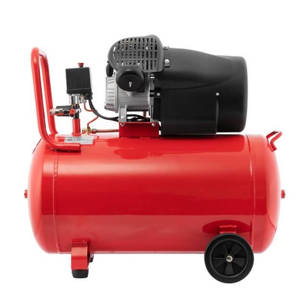 Компресор 100 л, 2.23 кВт, 220 В, 10 атм, 354 л/хв, 2 циліндри INTERTOOL PT-0005, фото , зображення 3 | SNABZHENIE.com.ua