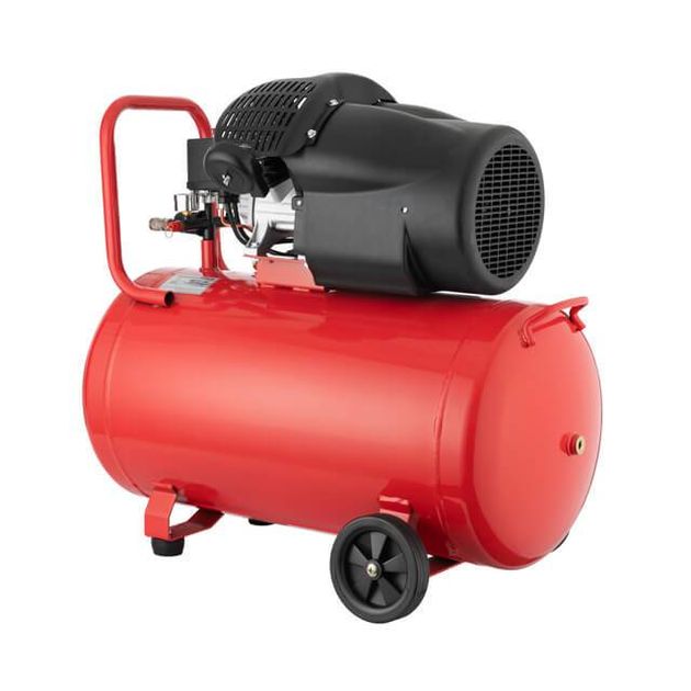 Компресор 100 л, 2.23 кВт, 220 В, 10 атм, 354 л/хв, 2 циліндри INTERTOOL PT-0005, фото , зображення 4 | SNABZHENIE.com.ua