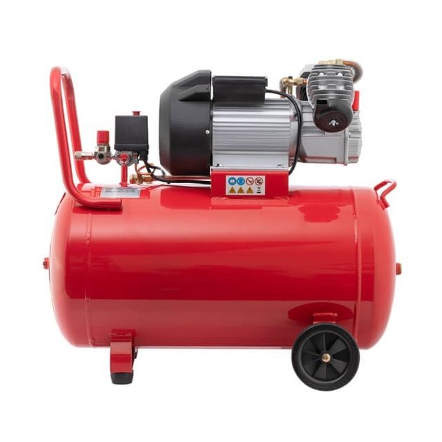 Компресор 100 л, 3 кВт, 220 В, 10 атм, 420 л/мин, 2 циліндри INTERTOOL PT-0008, фото , зображення 3 | SNABZHENIE.com.ua