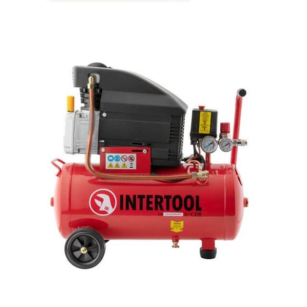 Компрессор INTERTOOL PT-0010, 24 л, 1.5 кВт, 8 атм, 206 л/мин, фото  | SNABZHENIE.com.ua