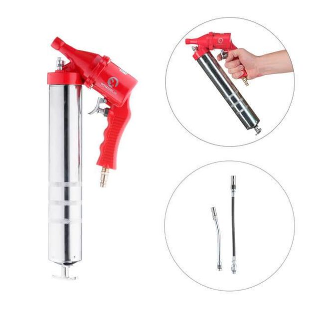 Пневматический пистолет для смазки с двумя насадками INTERTOOL PT-0607, фото , изображение 2 | SNABZHENIE.com.ua