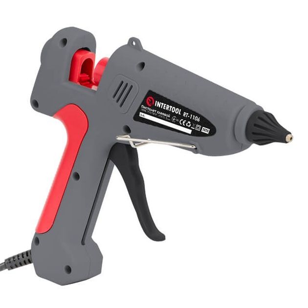 Пістолет клеєвий INTERTOOL RT-1106 100(300) Вт, 230 В, 215-230 °C під стержні 10.8-11.5 мм, 13-30 г/мин., фото , зображення 3 | SNABZHENIE.com.ua Пістолет клеєвий INTERTOOL RT-1106 100(300) Вт, 230 В, 215-230 °C під стержні 10.8-11.5 мм, 13-30 г/мин., фото , зображення 3 | SNABZHENIE.com.ua