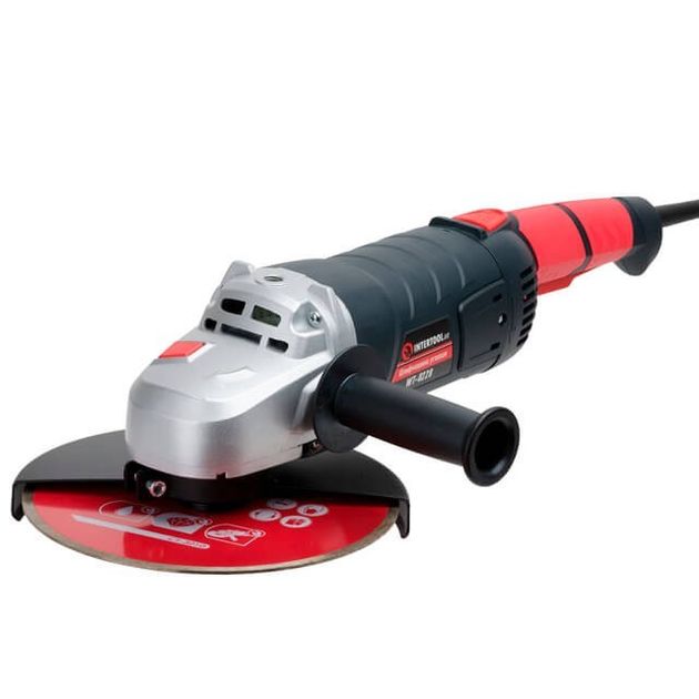Угловая шлифмашина INTERTOOL WT-0228, 2400 Вт, диаметр круга 230 мм, 6300 об/мин, плавный пуск, фото  | SNABZHENIE.com.ua