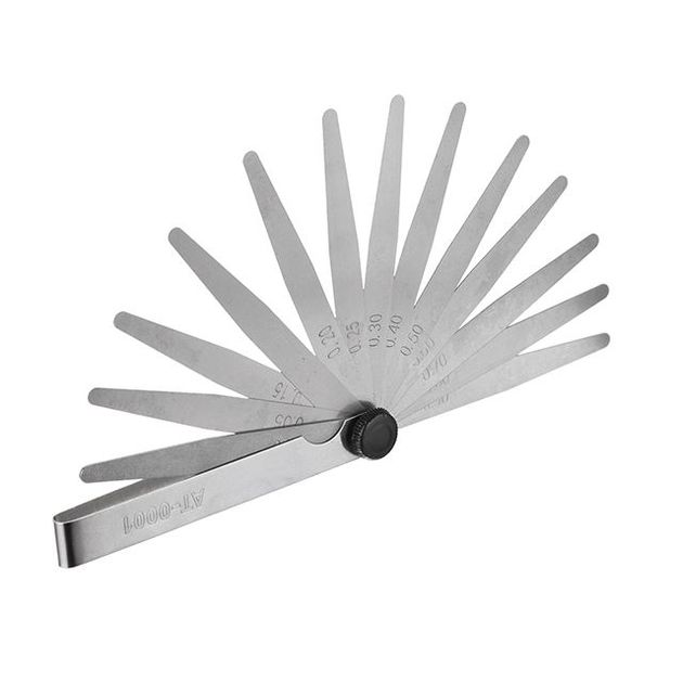 Щуп для измерения зазоров 0.05-1.0 мм, 13 шт INTERTOOL AT-0001, фото , изображение 3 | SNABZHENIE.com.ua