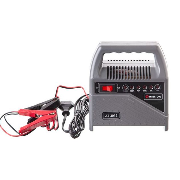 Зарядное устройство для аккумуляторов 6/12 В INTERTOOL AT-3012, фото  | SNABZHENIE.com.ua