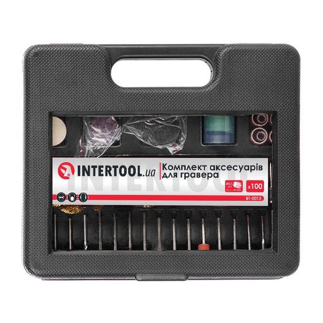 Комплект аксессуаров для гравера INTERTOOL BT-0013, 100 ед., фото  | SNABZHENIE.com.ua