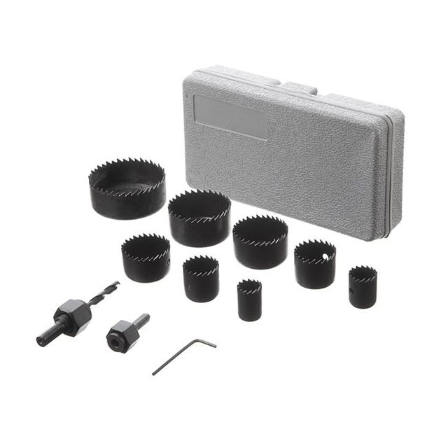 Набір корончатих свердл по дереву складний 19-64 мм 11 шт. (19,22,29,32,38,44,51,64 мм) INTERTOOL BT-0023, фото , зображення 2 | SNABZHENIE.com.ua