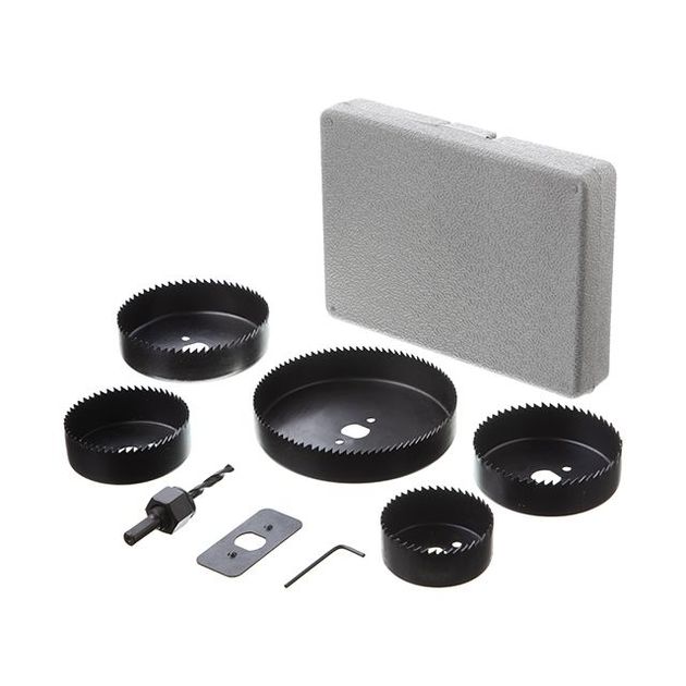 Набір корончатих свердел по дереву складний 64-127 мм 8 шт. INTERTOOL BT-0024, фото , зображення 2 | SNABZHENIE.com.ua