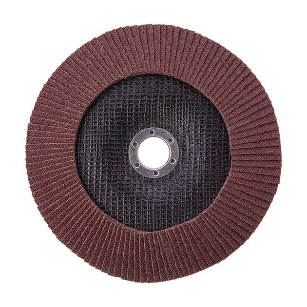 Диск шлифовальный лепестковый 180x22 мм, зерно K60 INTERTOOL BT-0226, фото , зображення 2 | SNABZHENIE.com.ua Диск шлифовальный лепестковый 180x22 мм, зерно K60 INTERTOOL BT-0226, фото , зображення 2 | SNABZHENIE.com.ua