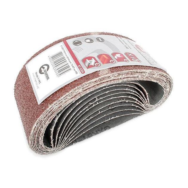 Лента шліфувальна 75x457мм, зерно 40, уп. 10 шт. INTERTOOL BT-0304, фото  | SNABZHENIE.com.ua