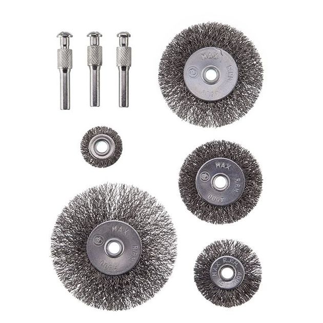 Щетки проволочные для дрели 5 шт, 1/4 INTERTOOL BT-0500, фото  | SNABZHENIE.com.ua