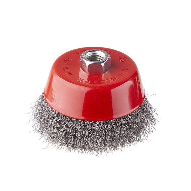 Щетка чашечная 100 мм для УШМ М14 INTERTOOL BT-1100, фото  | SNABZHENIE.com.ua