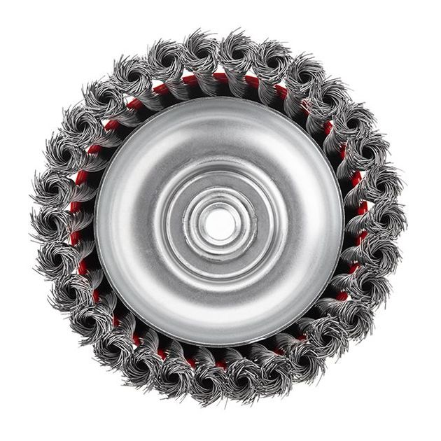 Щітка чашечна 150 мм для УШМ, М14 (пучки витої проволоки) INTERTOOL BT-2150, фото , зображення 3 | SNABZHENIE.com.ua