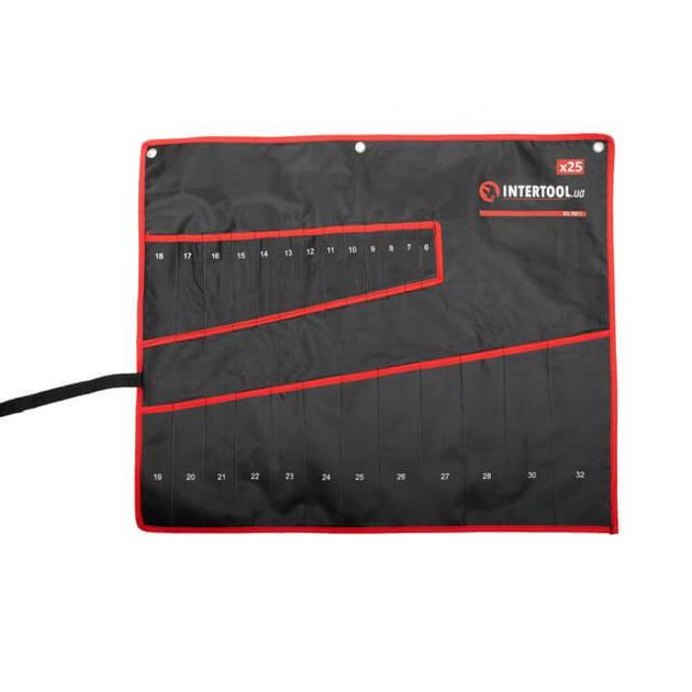 Чехол для гаечных ключей на 25 карманов INTERTOOL BX-9011, фото  | SNABZHENIE.com.ua