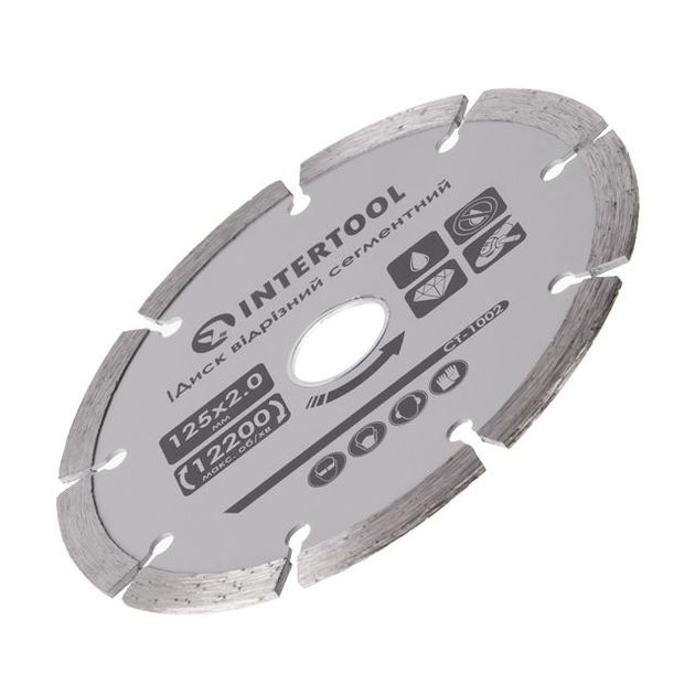 Диск отрезной сегментний алмазний, 125 мм, 16-18% INTERTOOL CT-1002, фото , зображення 3 | SNABZHENIE.com.ua Диск отрезной сегментний алмазний, 125 мм, 16-18% INTERTOOL CT-1002, фото , зображення 3 | SNABZHENIE.com.ua